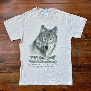 Vintage 00s Smithsonian Institution wolf shirt Small